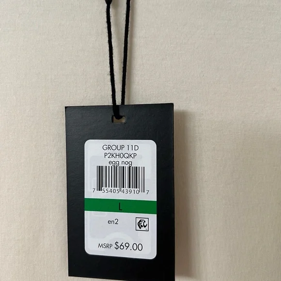 DKNY Elbow Sleeve Knit Top Size Large - Picture 5 of 9